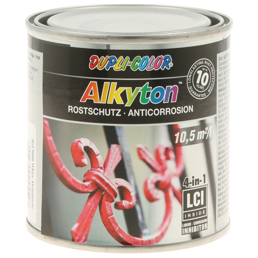 Dupli Color Alkyton Streichlack 250 ml 245527 RAL 9006 weißaluminium
